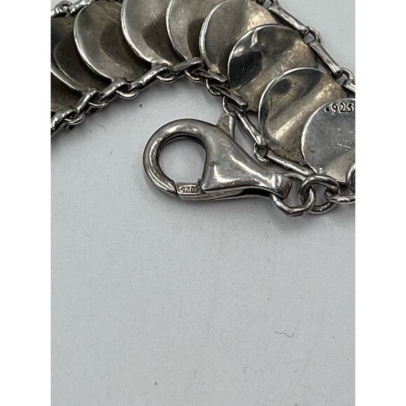 Silpada Retired 925 Sterling Silver Simply Sequin Disc Coin Link Bracelet B2829 - Picture 10 of 12